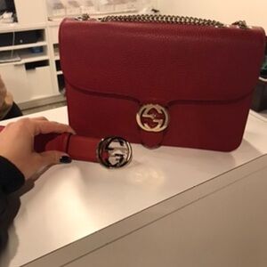 Gucci Red Leather Handbag only